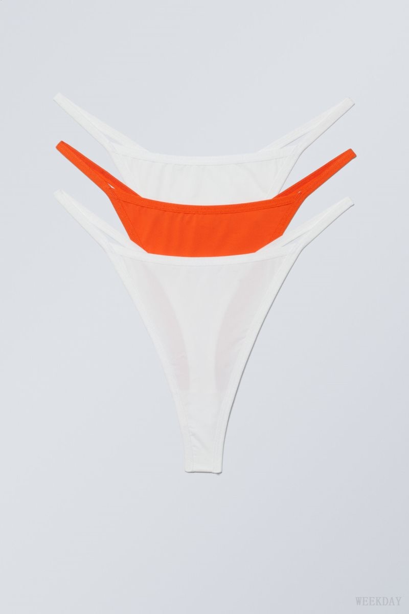 Weekday 3-pack Signe Tanga ひも ひも レディース 白 赤 Japan | K3K-1776