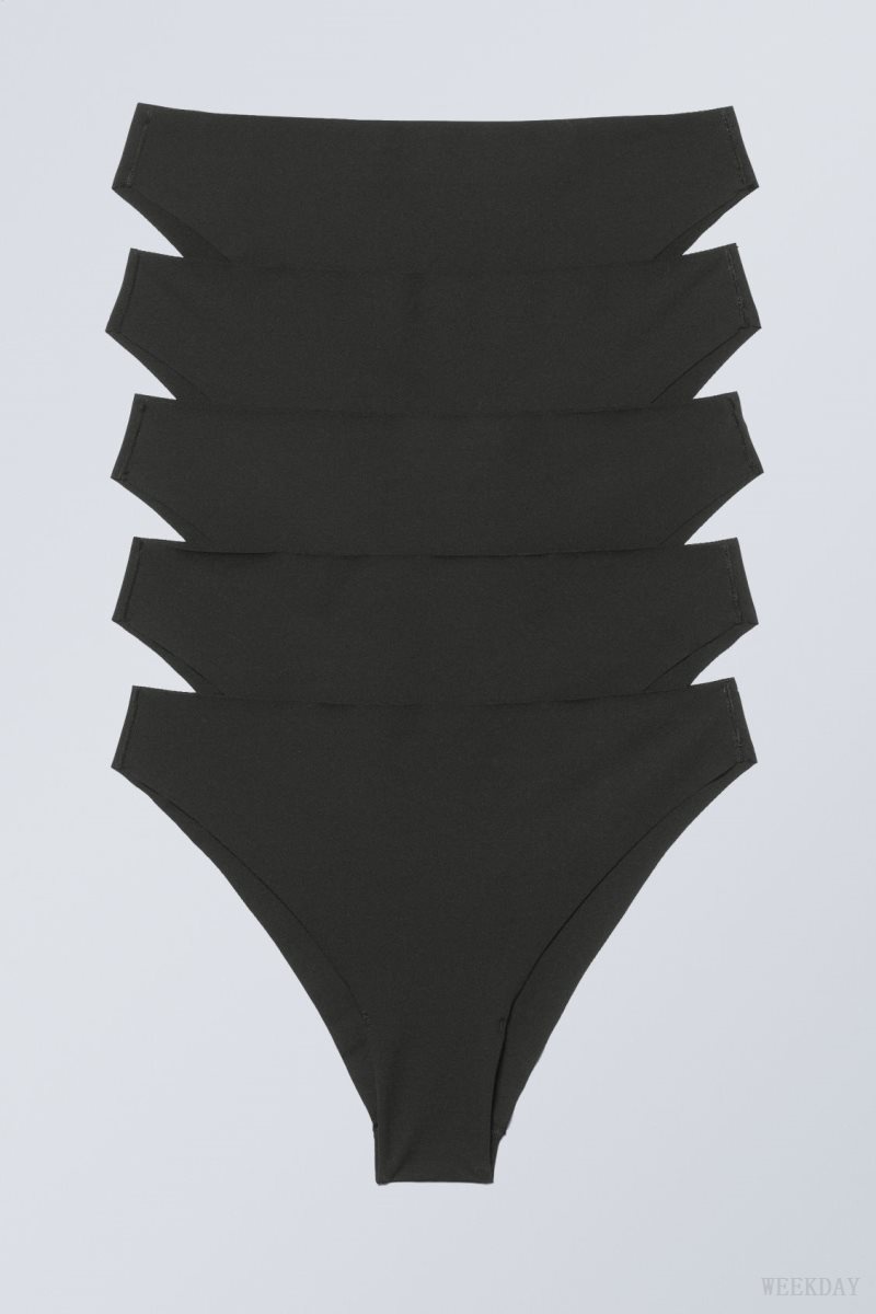 Weekday 5-pack Maya Seamless Briefs ブリーフ レディース 黒 Japan | X2Y-2037