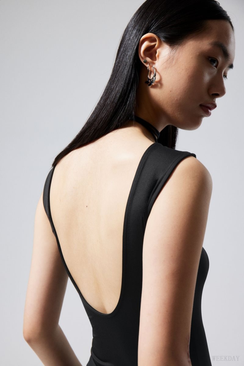 Weekday Alba Open Back Top トップス レディース 黒 Japan | X7V-0950