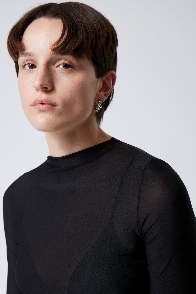 Weekday Allison Longsleeved Turtleneck Top トップス レディース 黒 Japan | E6Z-9932