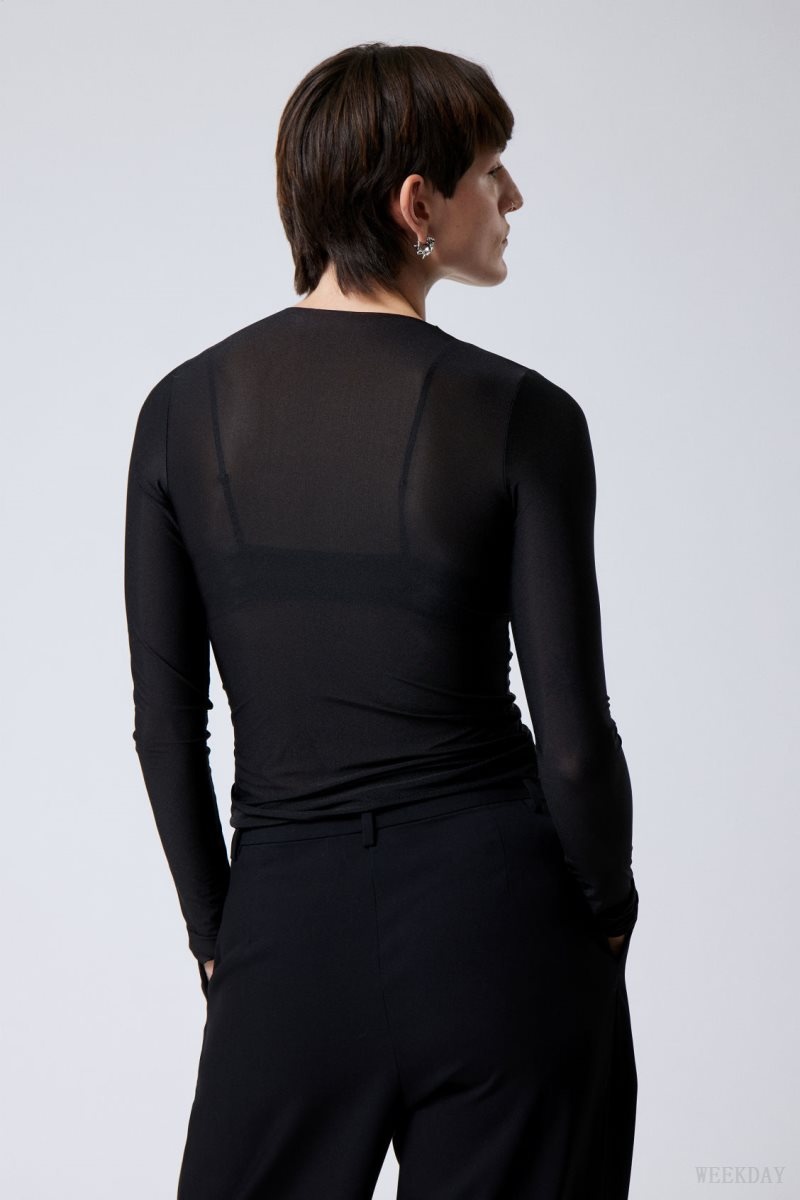 Weekday Allison Longsleeved Turtleneck Top トップス レディース 黒 Japan | E6Z-9932