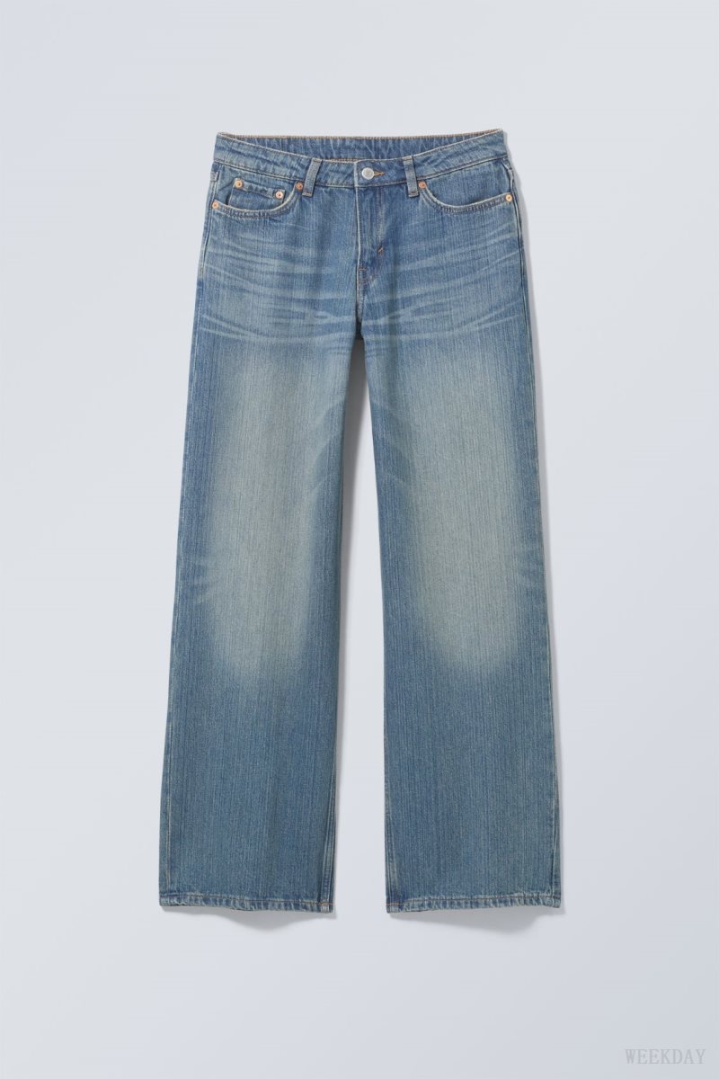 Weekday Ample Low Loose Jeans デニム レディース 青 Japan | W6O-1375