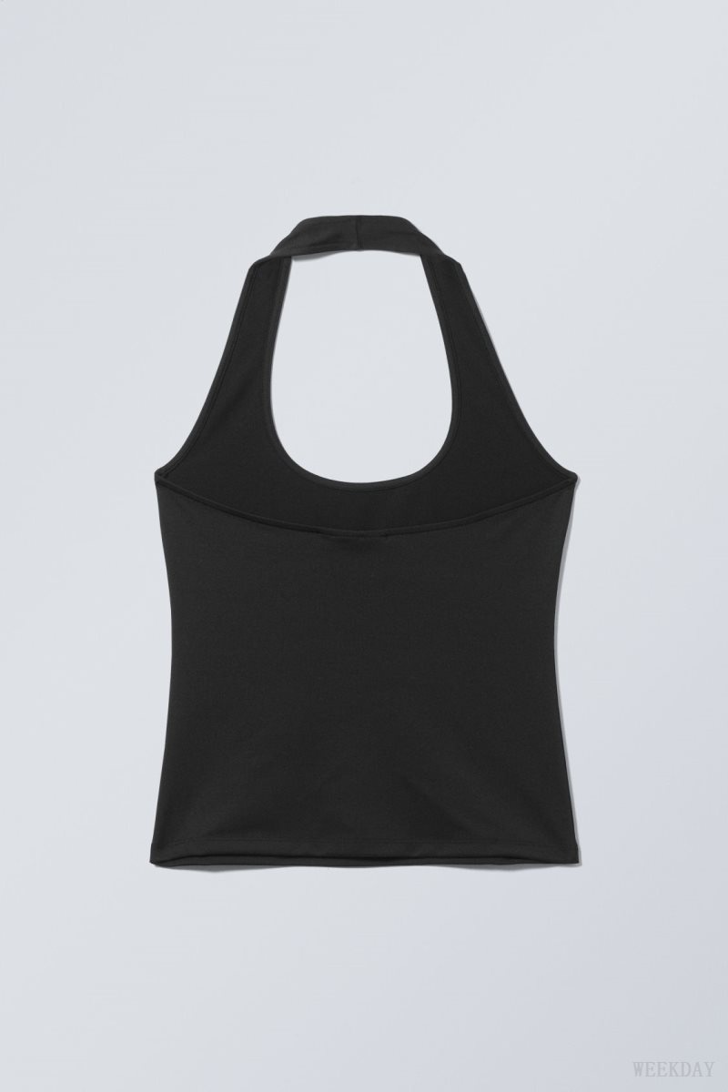 Weekday Astrid Halterneck Top トップス レディース 黒 Japan | L0L-6891