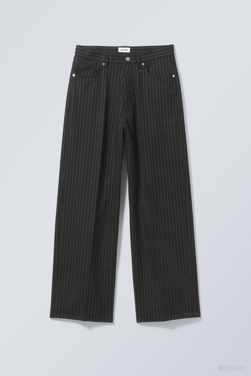 Weekday Astro Baggy Suit Trousers ズボン メンズ 黒 Japan | I3N-7423