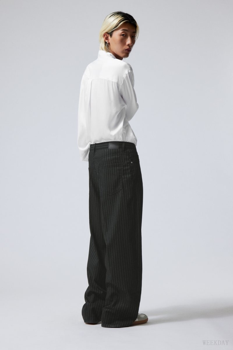 Weekday Astro Baggy Suit Trousers ズボン メンズ 黒 Japan | I3N-7423