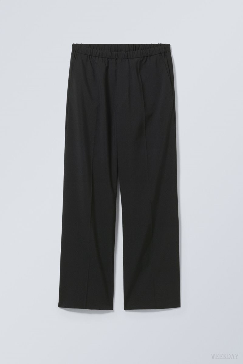 Weekday Axel Relaxed Suit Trousers ズボン メンズ 黒 Japan | I1X-1785