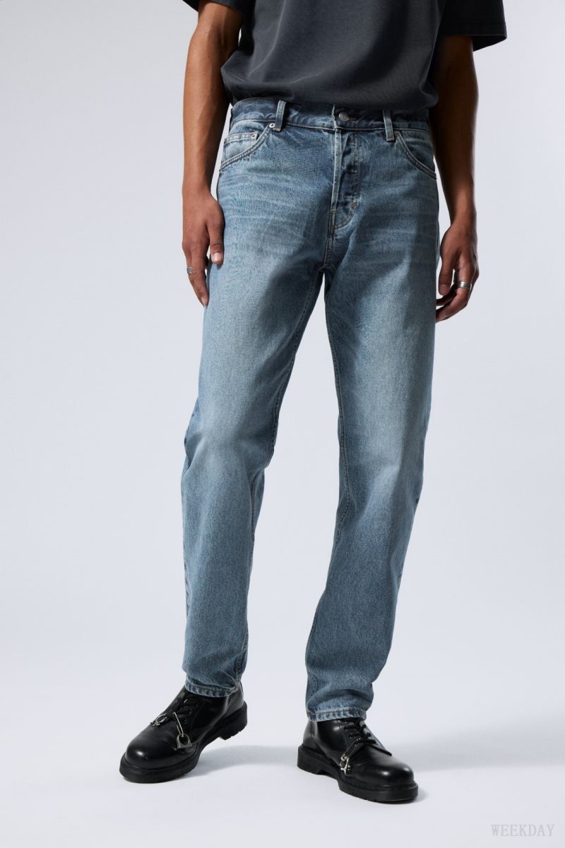 Weekday Barrel Relaxed Tapered Jeans デニム メンズ 青 Japan | F6Y-3023
