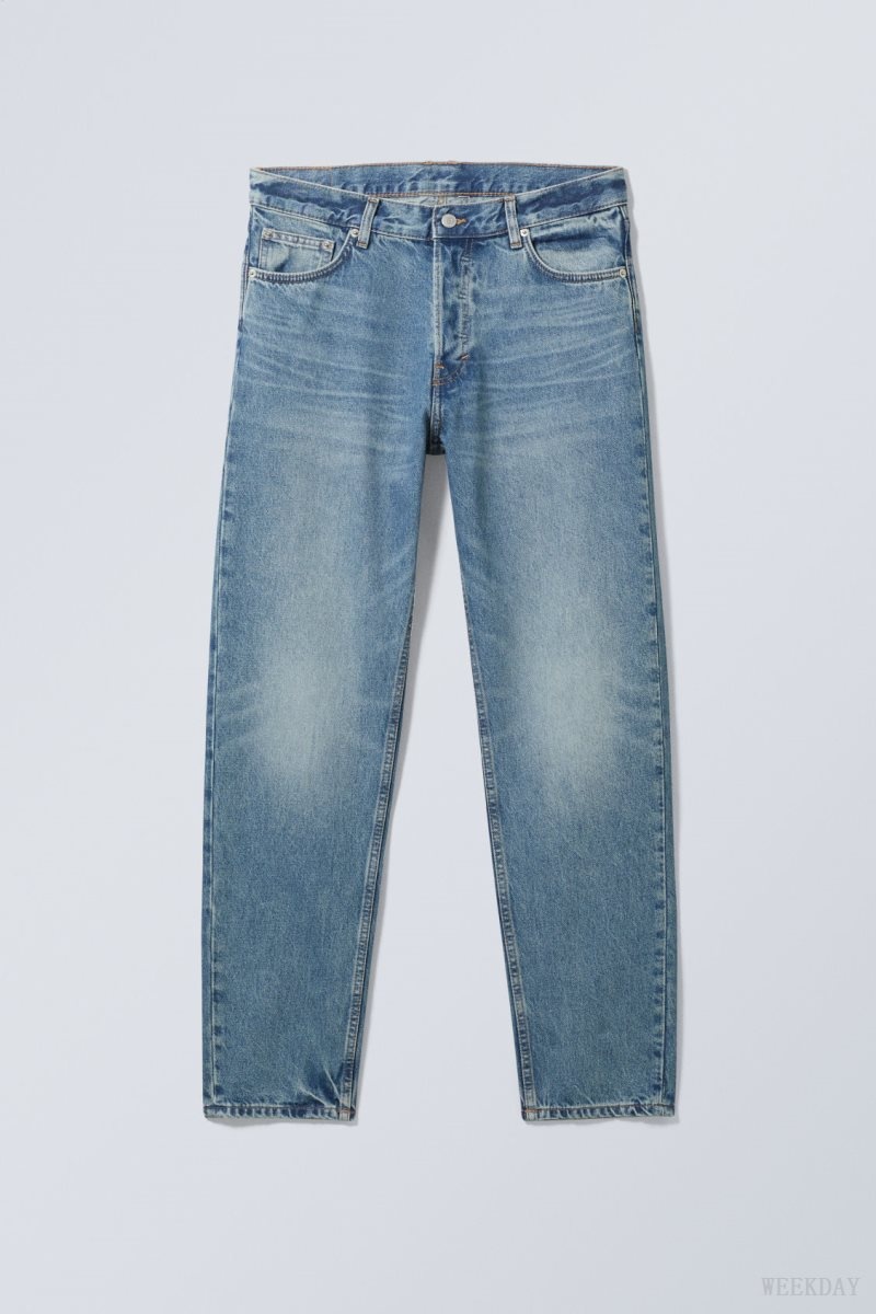 Weekday Barrel Relaxed Tapered Jeans デニム メンズ 青 Japan | F6Y-3023