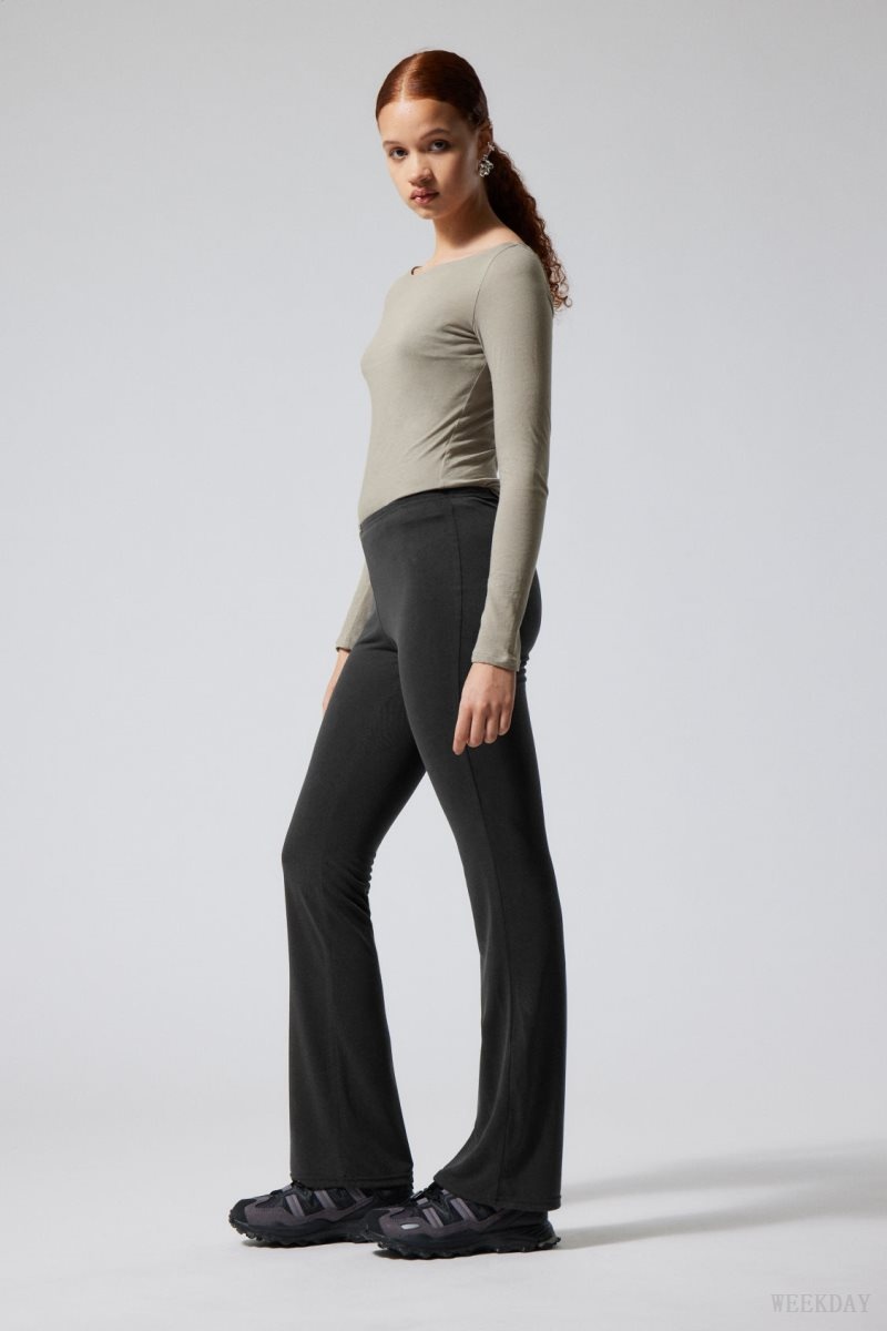 Weekday Bea Jersey Trousers ズボン レディース 黒 Japan | S9E-8638