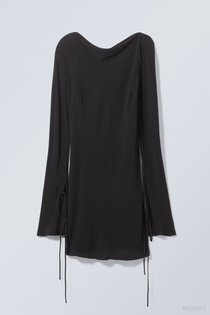 Weekday Bella Mini ドレス ワンピース レディース 黒 Japan | O0R-2343