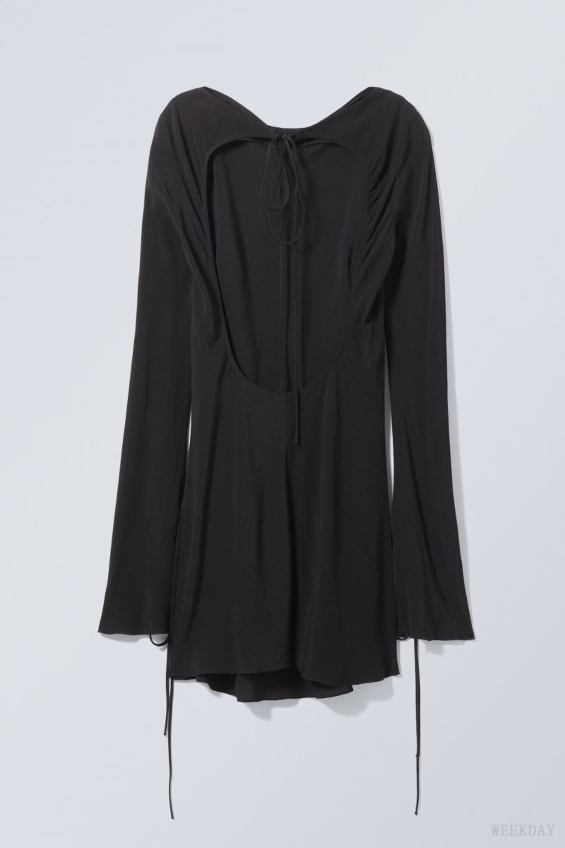 Weekday Bella Mini ドレス ワンピース レディース 黒 Japan | O0R-2343