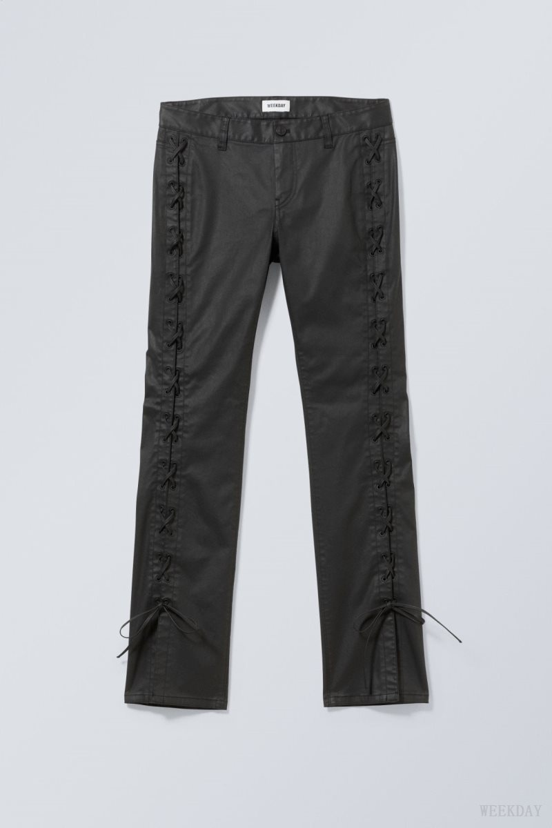 Weekday Cassidy レース Up Trouser ズボン レディース 黒 Japan | Q2R-1629