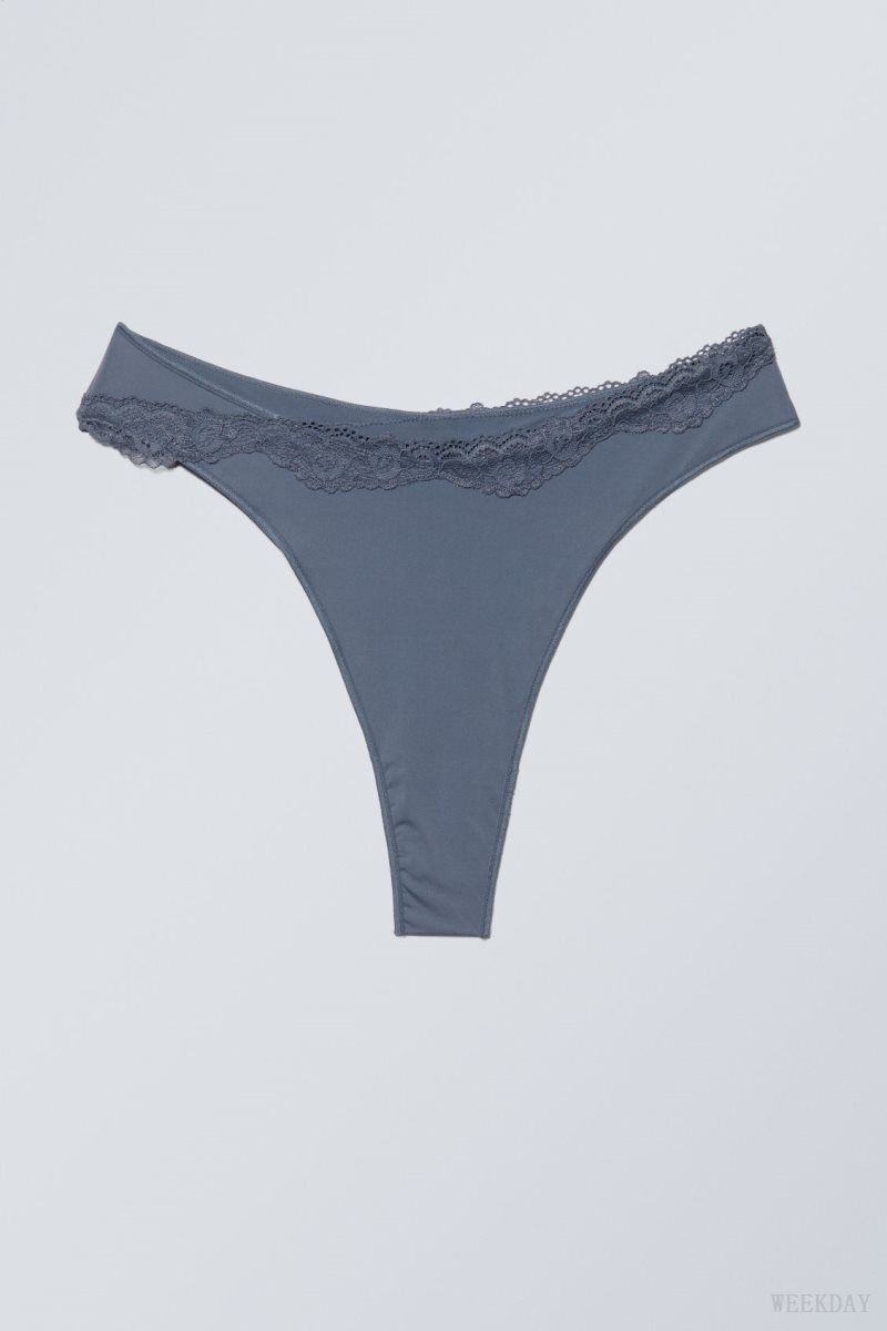 Weekday Cleo レース Brazilian Briefs ブリーフ レディース 青 Japan | W8V-8254