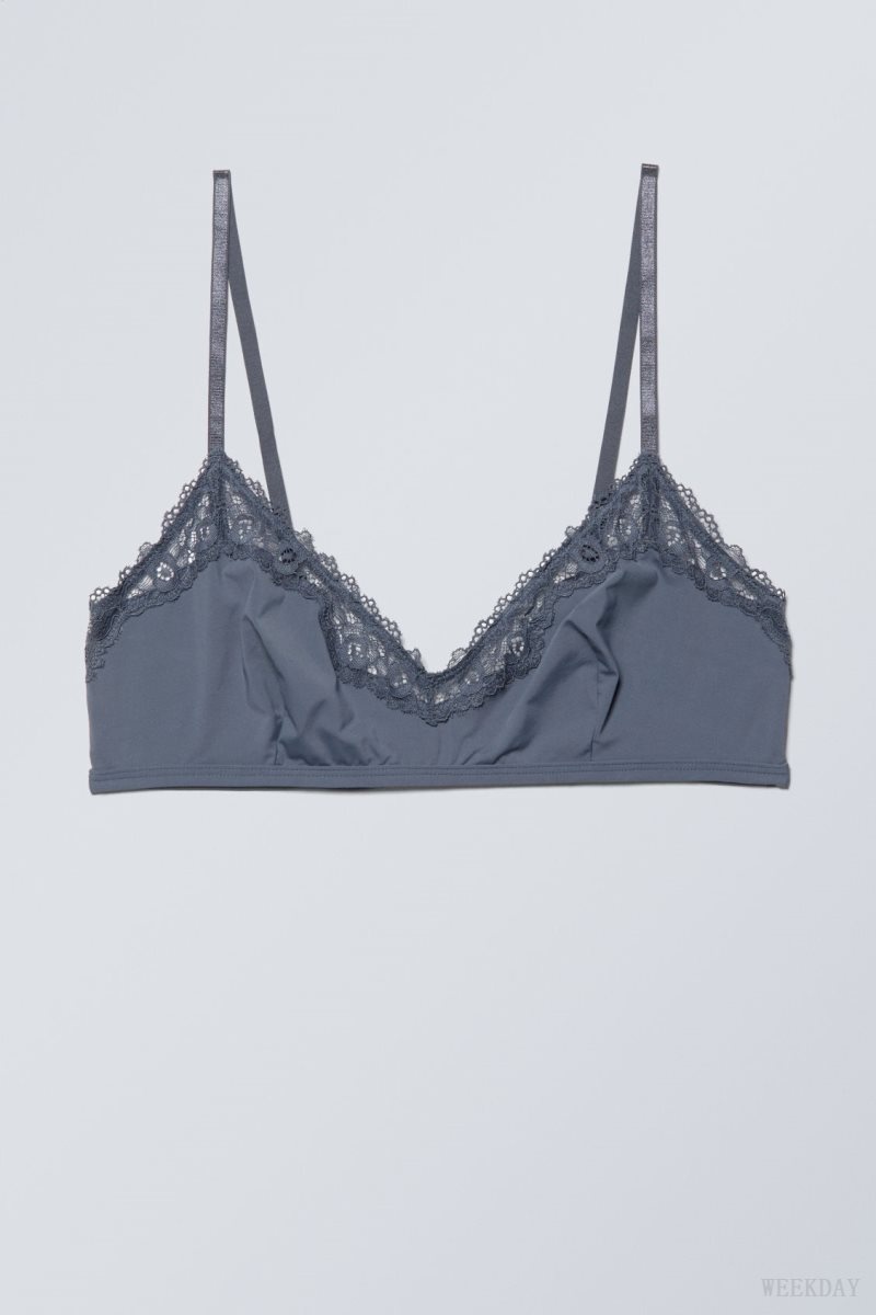 Weekday Cleo triangle bralette Bralette レディース 青 Japan | L7W-4955
