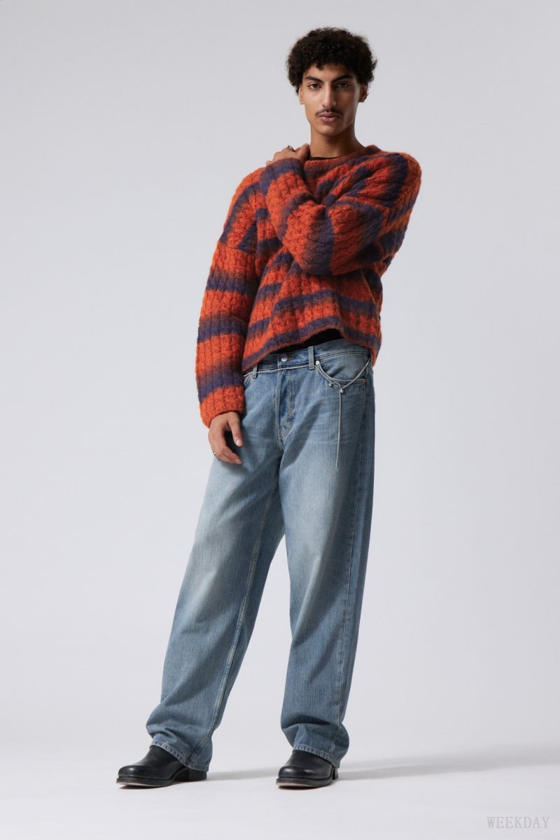 Weekday Connor ウール Blend Sweater セーター メンズ 青 赤 Japan | H5F-2664