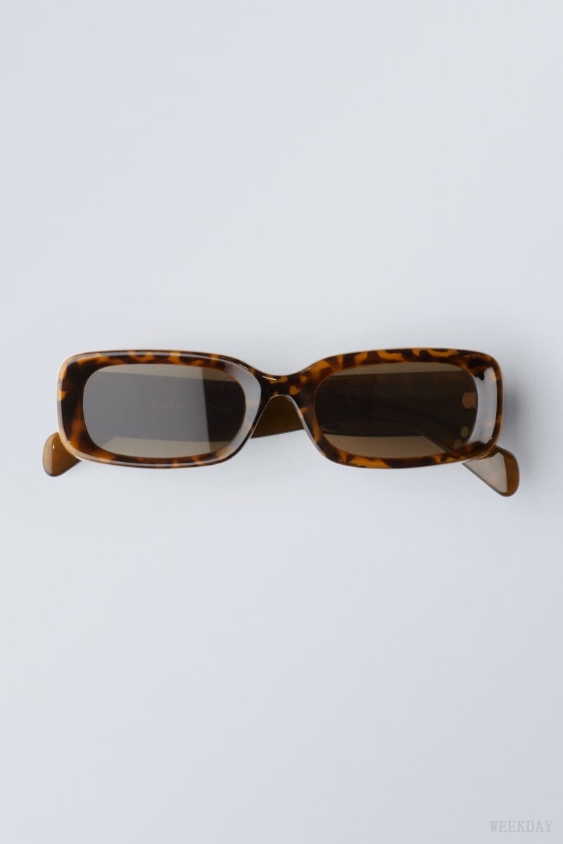 Weekday Cruise Squared Sunglasses サングラス レディース Tortoise Japan | Z2B-5754