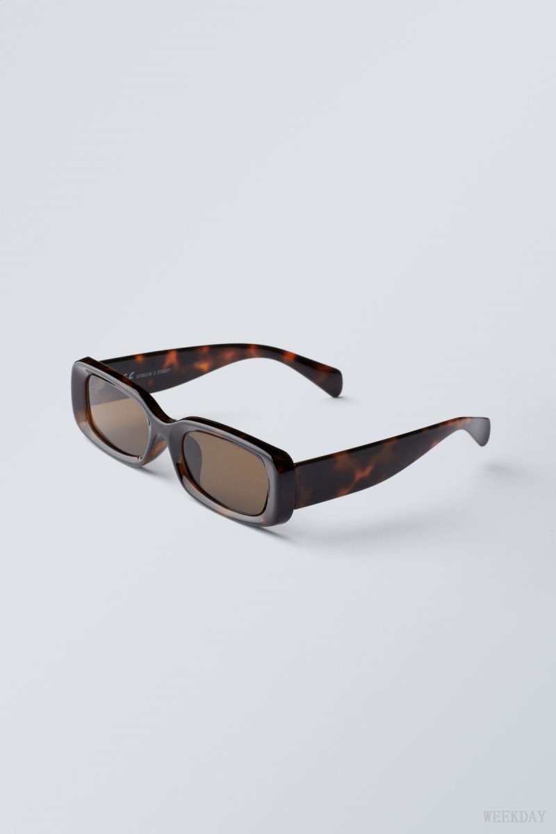 Weekday Cruise Squared Sunglasses サングラス レディース Tortoise Japan | Z2B-5754