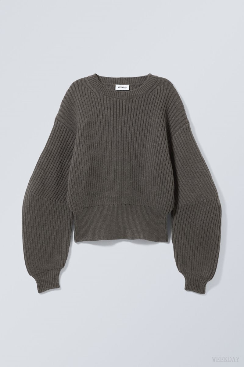 Weekday Dion Sculptural Sweater セーター レディース 暗 Japan | N5H-3377