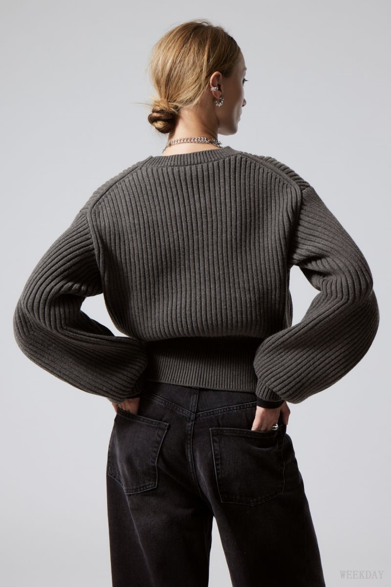 Weekday Dion Sculptural Sweater セーター レディース 暗 Japan | N5H-3377