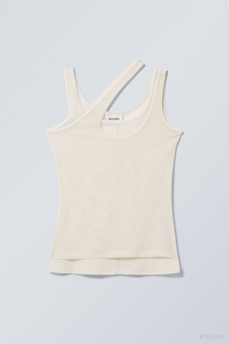 Weekday Double Layer Tank トップス レディース ベージュ Japan | I4N-6418