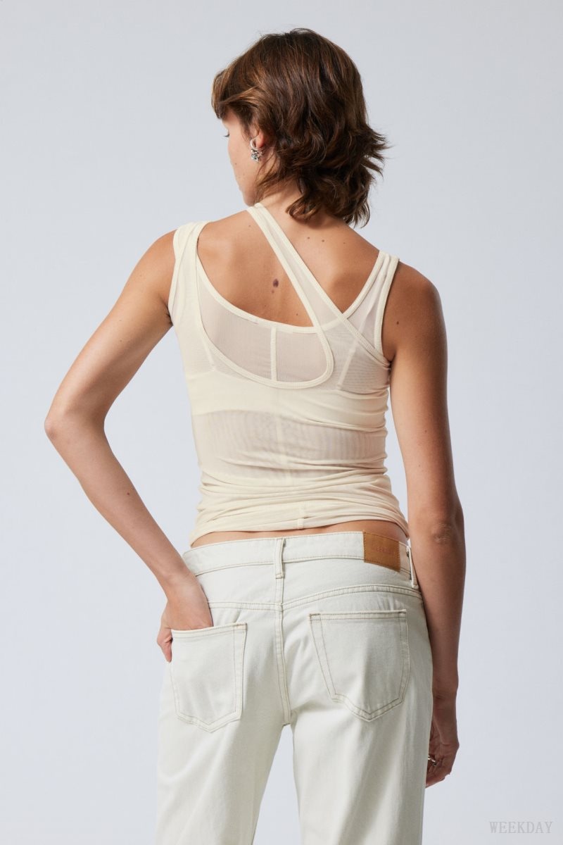 Weekday Double Layer Tank トップス レディース ベージュ Japan | I4N-6418