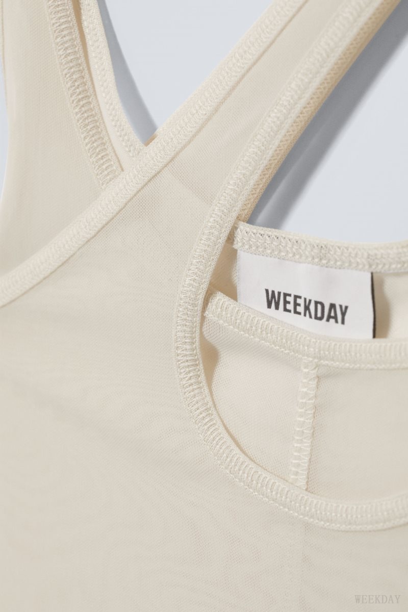Weekday Double Layer Tank トップス レディース ベージュ Japan | I4N-6418
