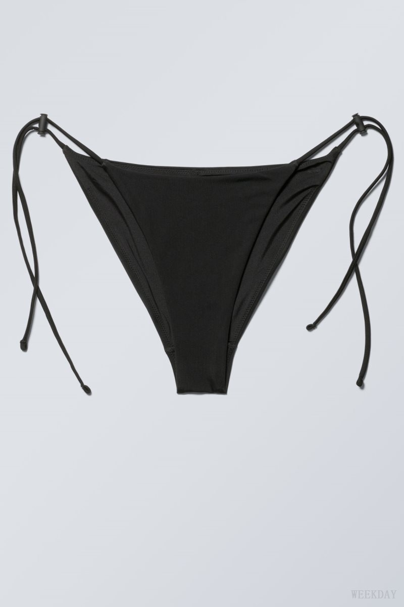 Weekday Drawstring ビキニ Bottoms 水着 レディース 黒 Japan | K5L-9203
