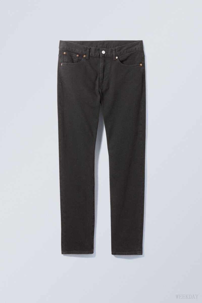 Weekday Easy Regular 真っ直ぐ Jeans デニム メンズ 黒 Japan | U9B-0432