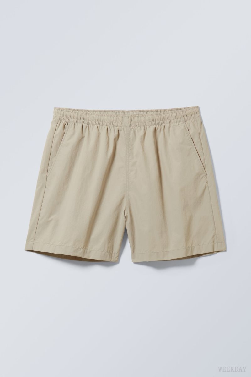 Weekday Ed Contrast Swim Shorts 水着 メンズ ベージュ Japan | A9L-2889
