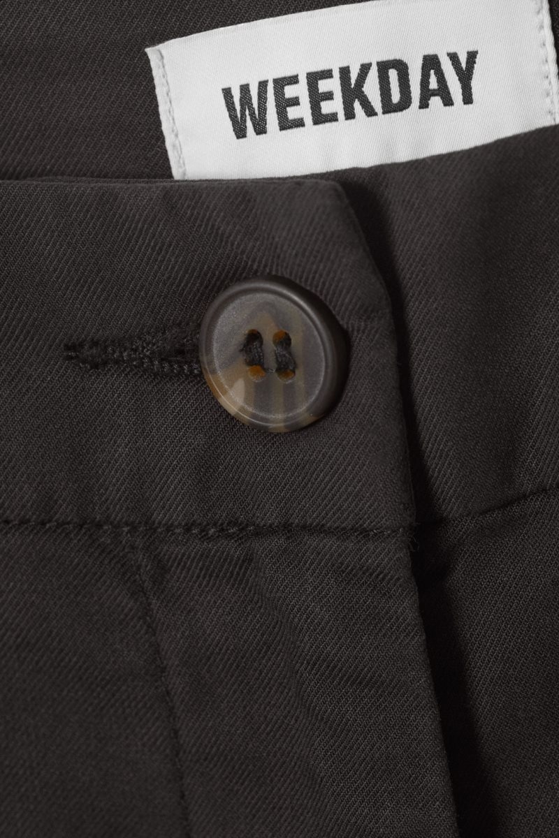 Weekday Elio ワイド Trousers ズボン レディース 黒 Japan | L0B-7985