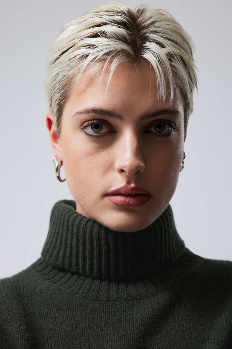 Weekday Eloise ウール Turtleneck Sweater セーター レディース 暗緑 Japan | P6G-5661
