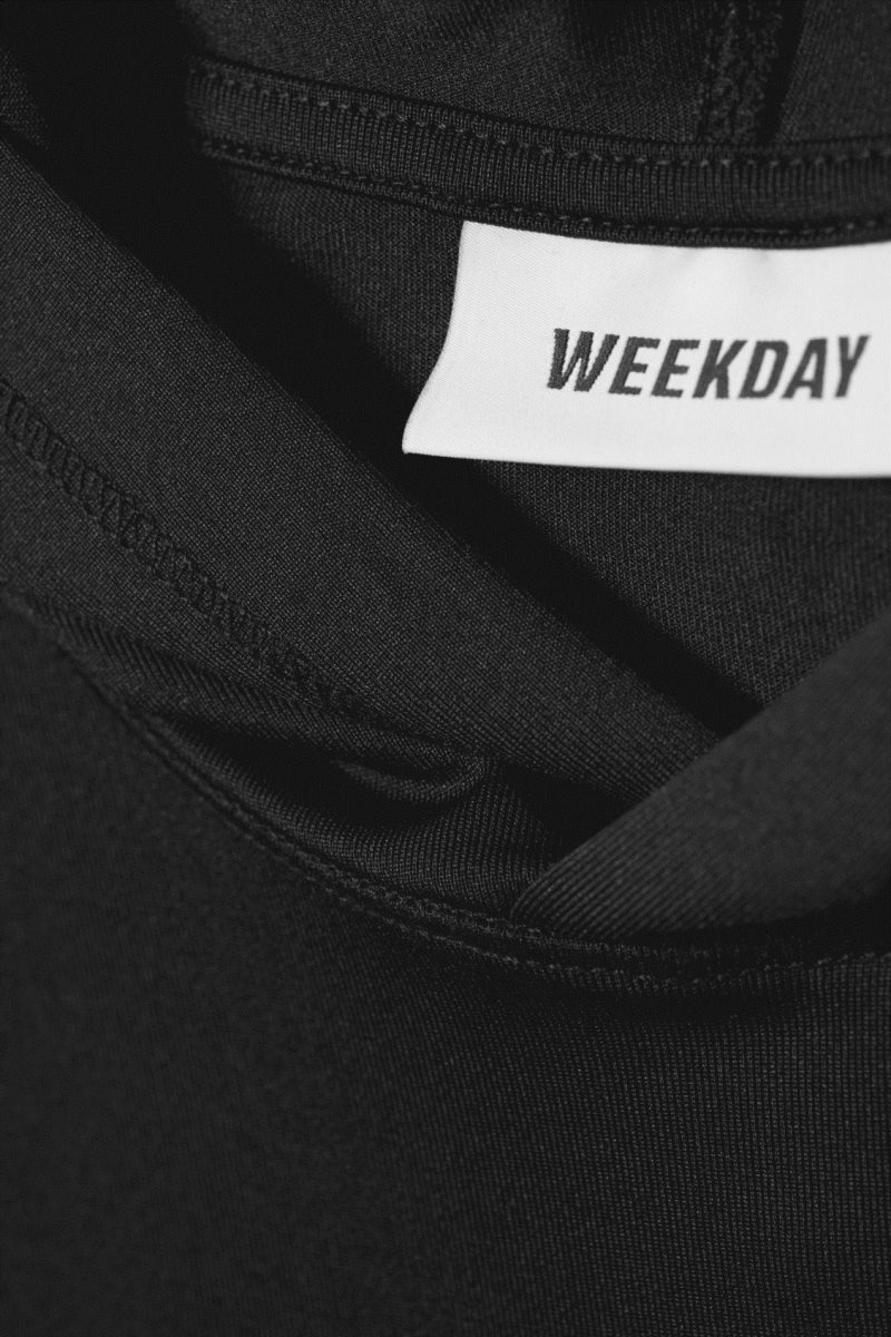 Weekday Emily フード付き Longsleeve Top トップス レディース 黒 Japan | D2J-7809