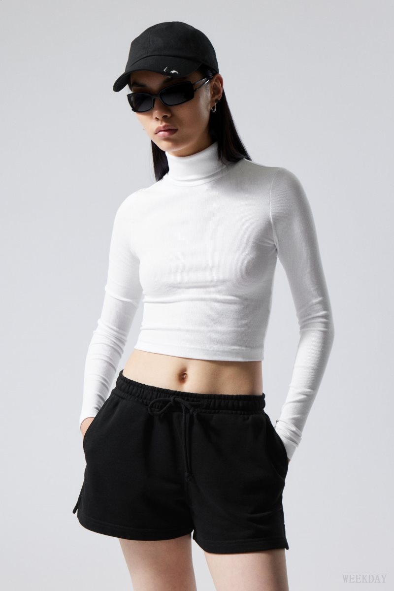 Weekday Essence Standard Sweatshorts ショートパンツ レディース 黒 Japan | O8M-8667