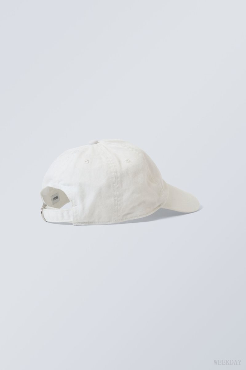 Weekday Essential Embroidery Cap ハット レディース 白 Japan | N7J-8023