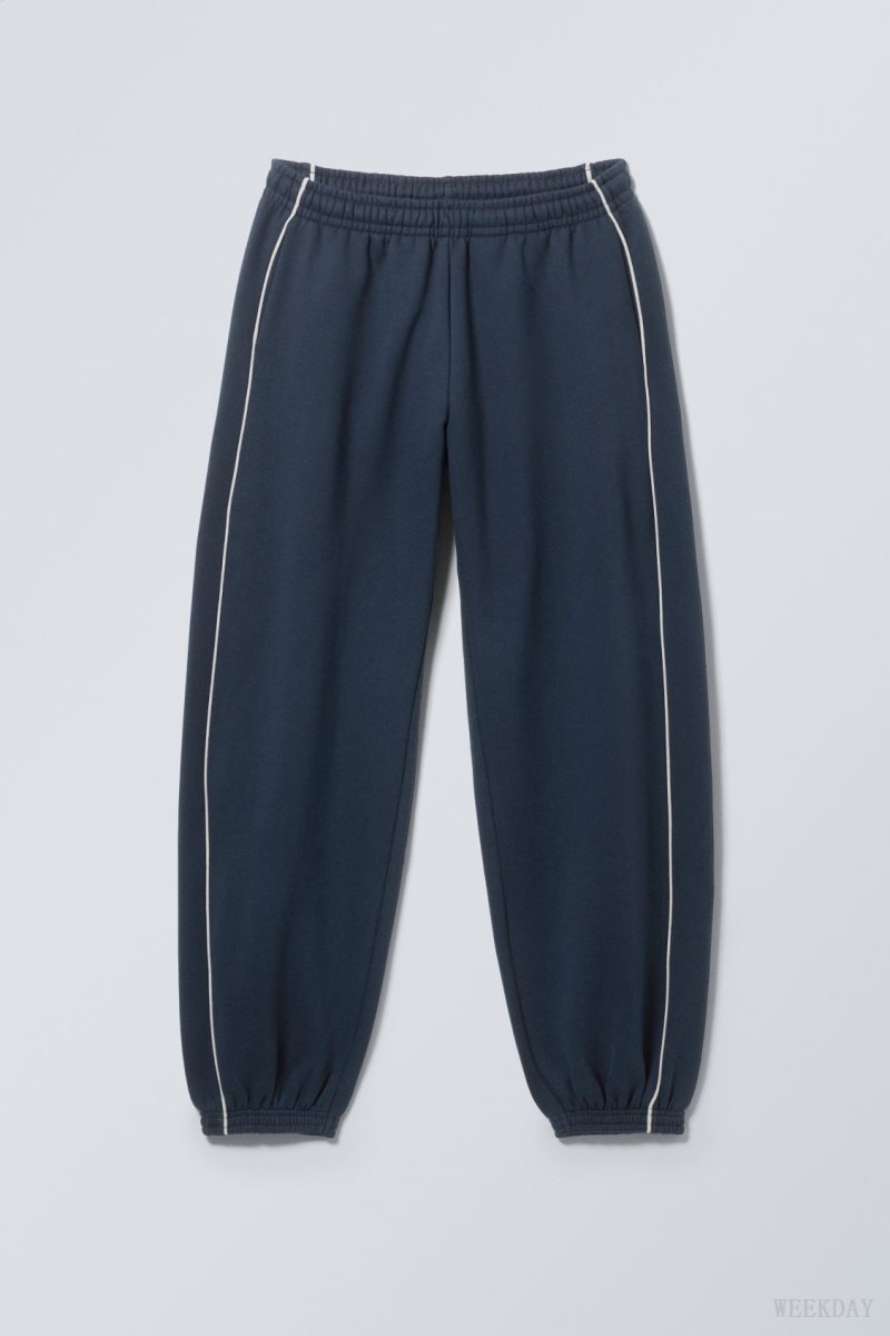 Weekday Even Piping Sweatpants ズボン レディース 暗青 Japan | N3K-1198