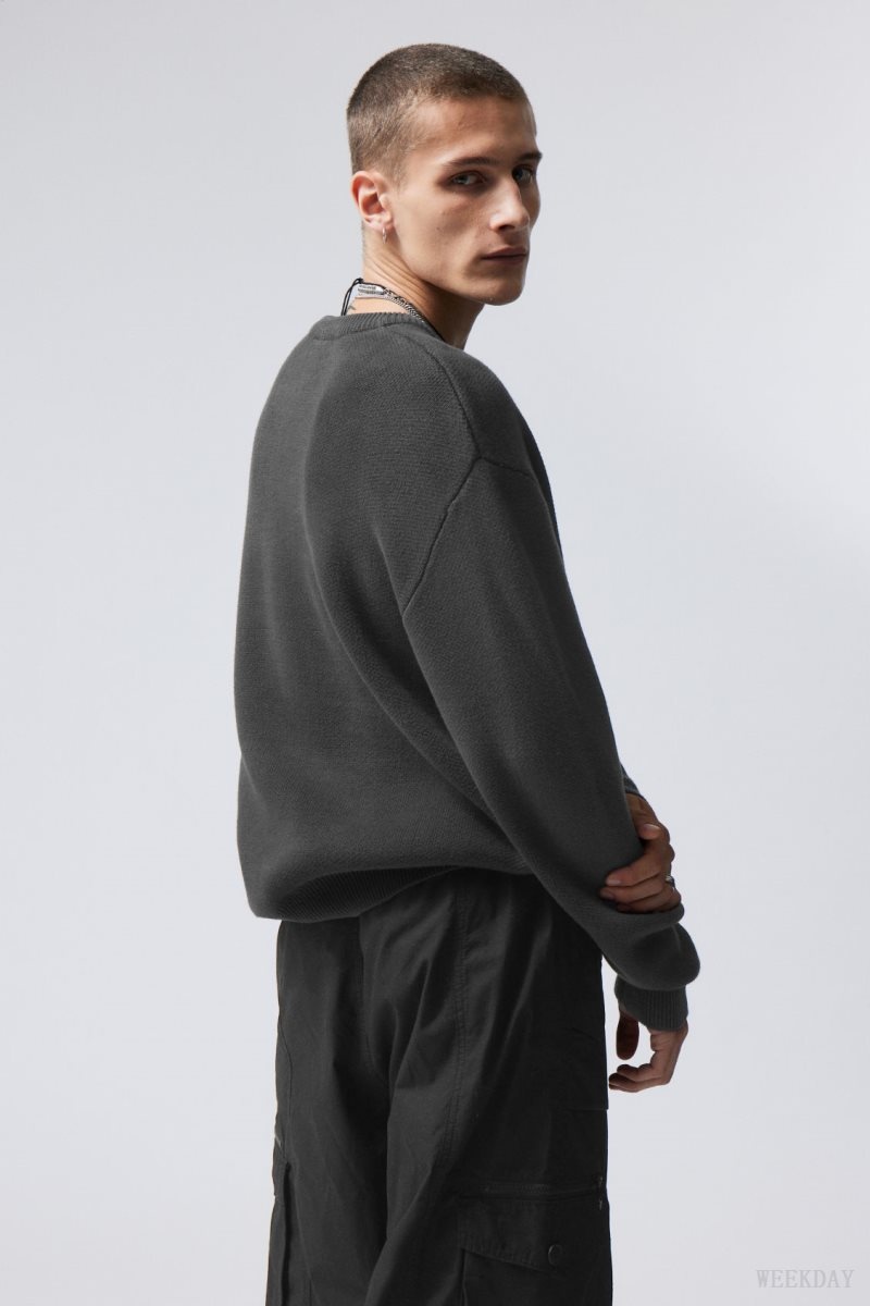 Weekday Fabian グラフィック Sweater セーター メンズ Drippy Smiling Face Japan | D2T-9838