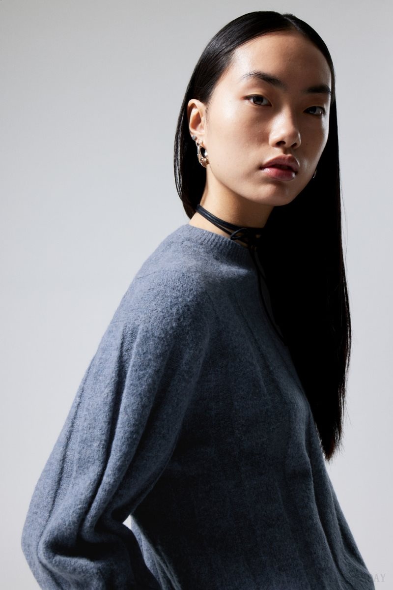 Weekday Fiona Rib Sweater セーター レディース 青 Japan | Z4S-6081