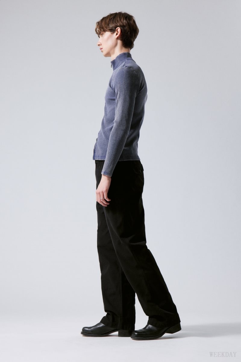 Weekday Frej Relaxed Workwear Trousers ズボン メンズ 黒 Japan | O8R-2431
