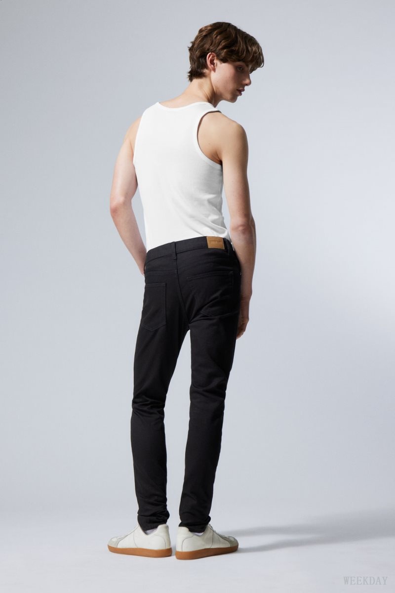 Weekday Friday スキニー Jeans デニム メンズ 黒 Japan | M6U-9668