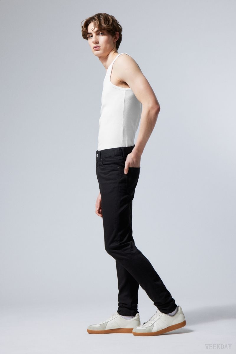 Weekday Friday スキニー Jeans デニム メンズ 黒 Japan | M6U-9668