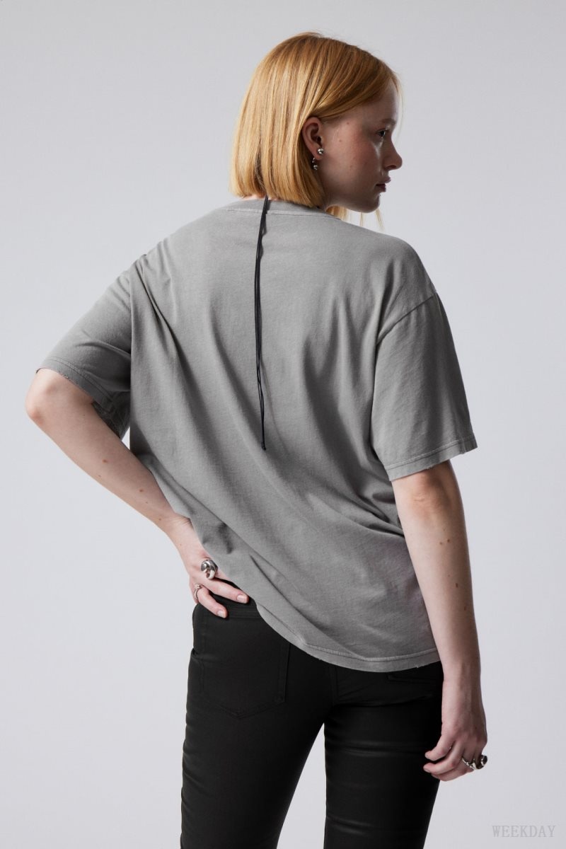 Weekday Gen Printed T-shirt トップス レディース 緑 Japan | J7I-3396