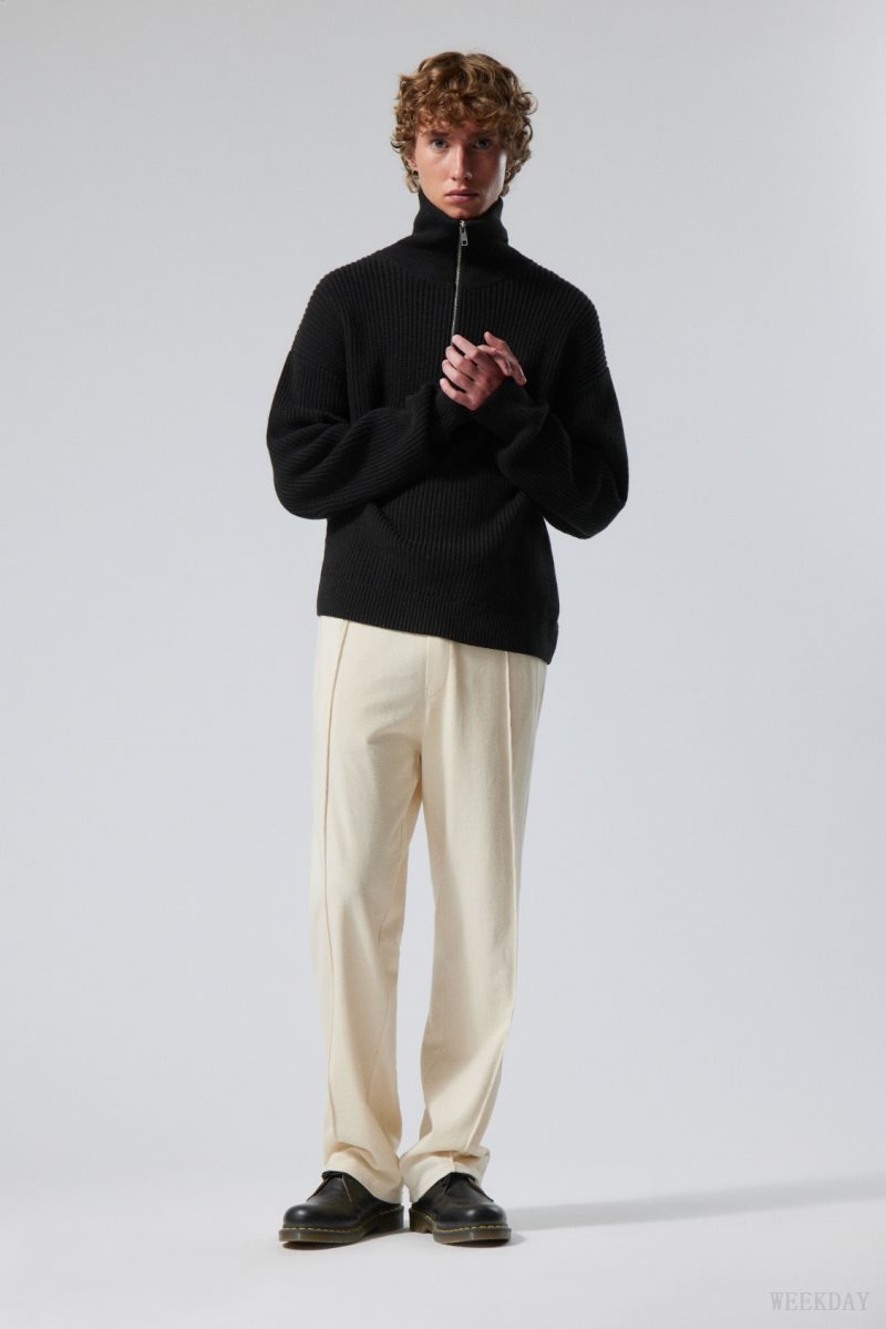 Weekday Harry ウール Blend Sweater セーター メンズ 黒 Japan | X8E-6191