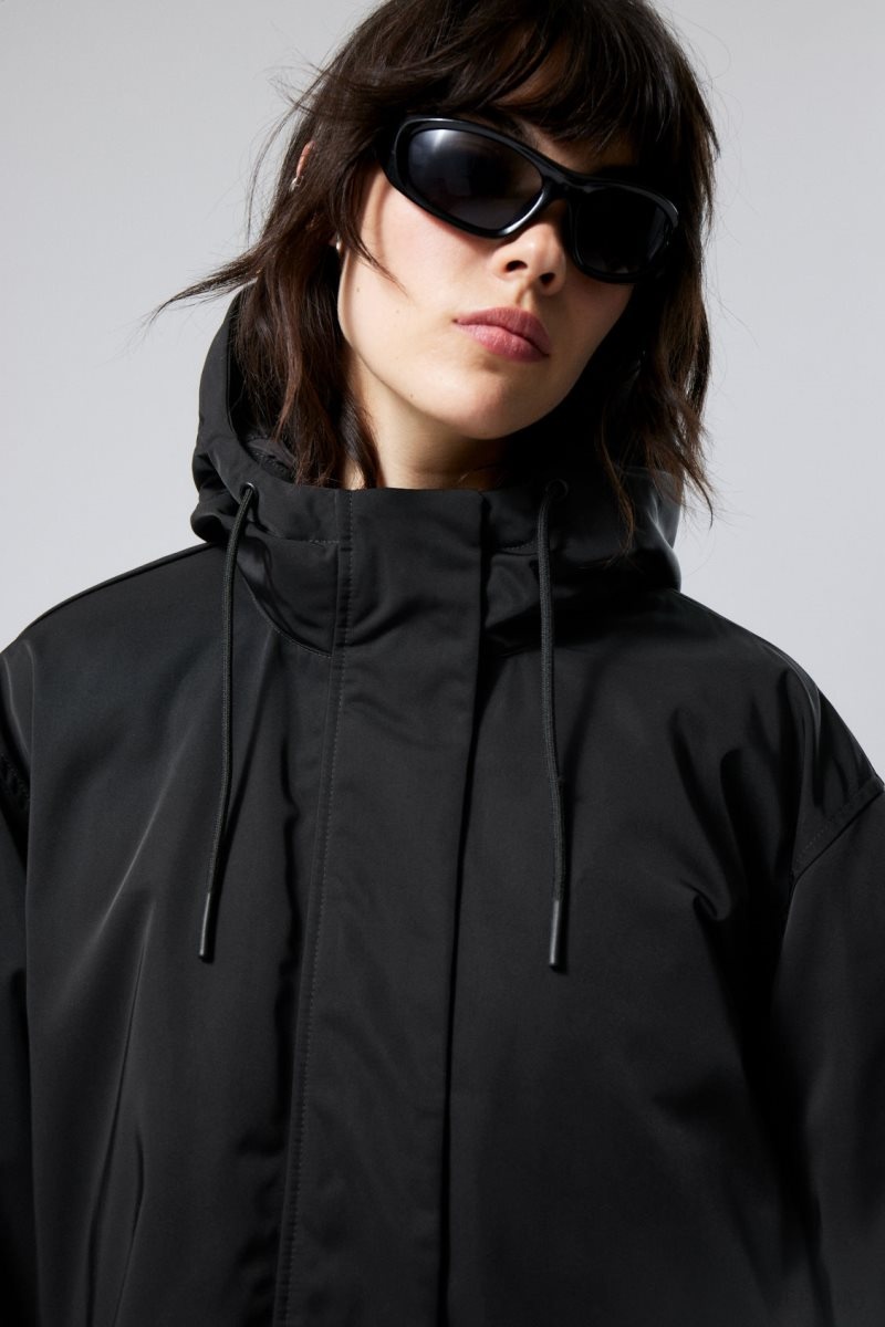 Weekday Honey Oversized パッド入り Jacket ジャケット レディース 黒 Japan | I0X-4138