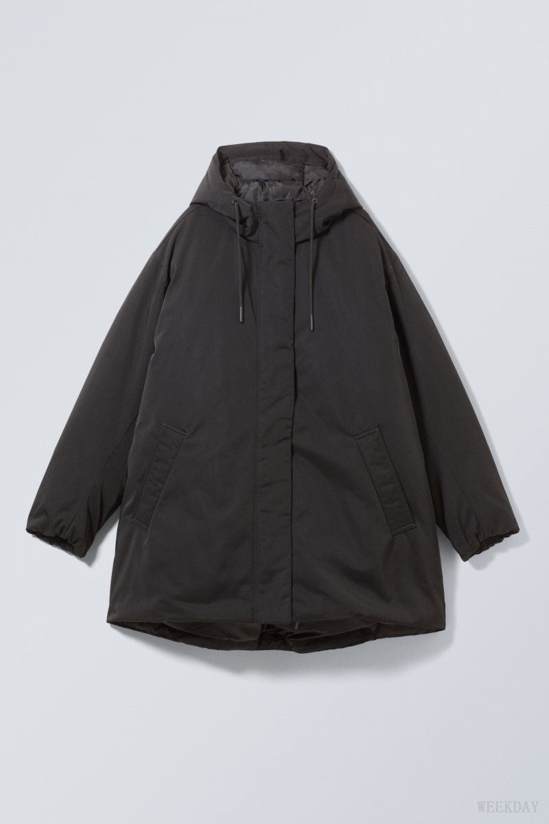 Weekday Honey Oversized パッド入り Jacket ジャケット レディース 黒 Japan | I0X-4138