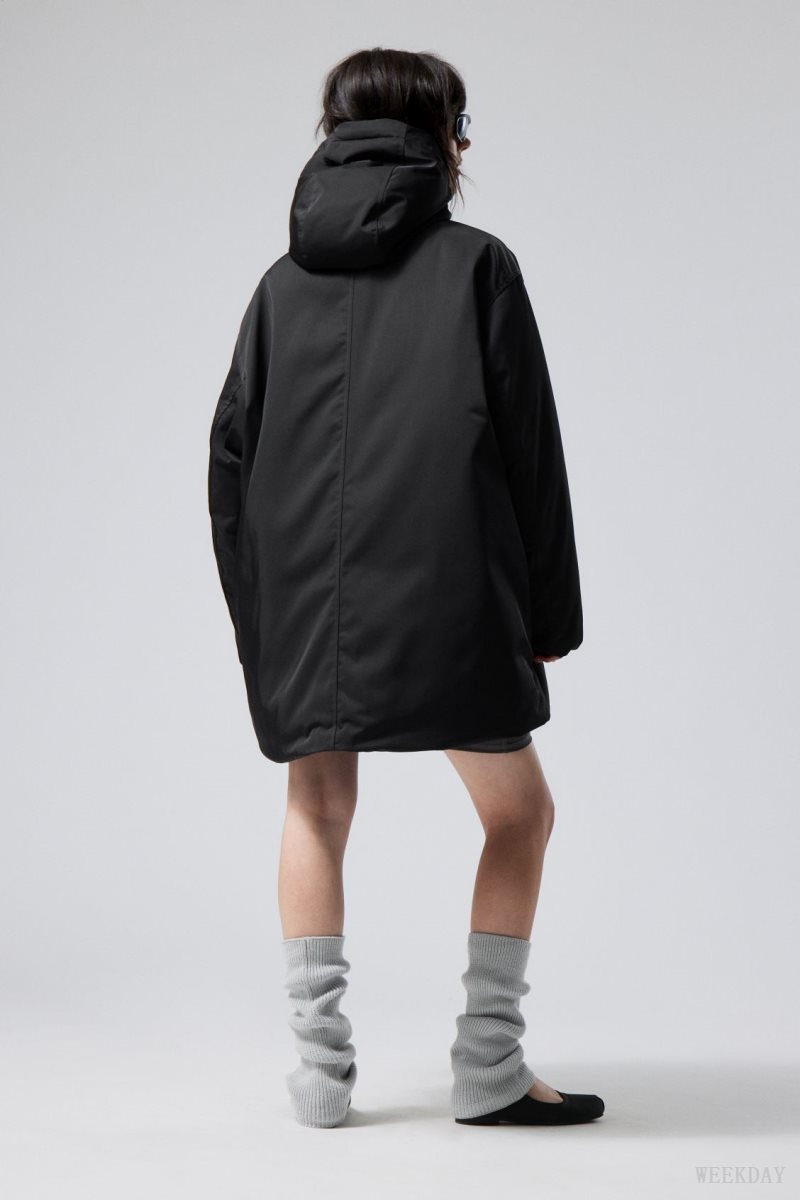 Weekday Honey Oversized パッド入り Jacket ジャケット レディース 黒 Japan | I0X-4138