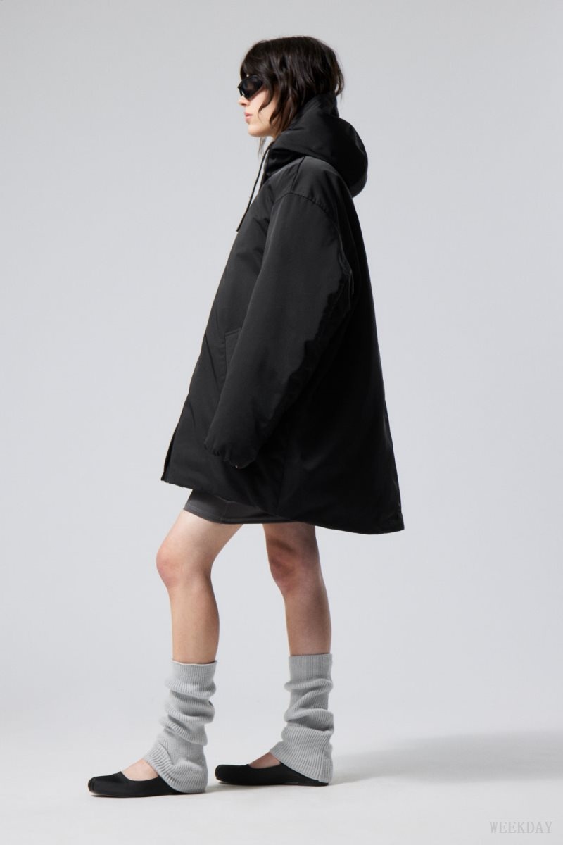 Weekday Honey Oversized パッド入り Jacket ジャケット レディース 黒 Japan | I0X-4138