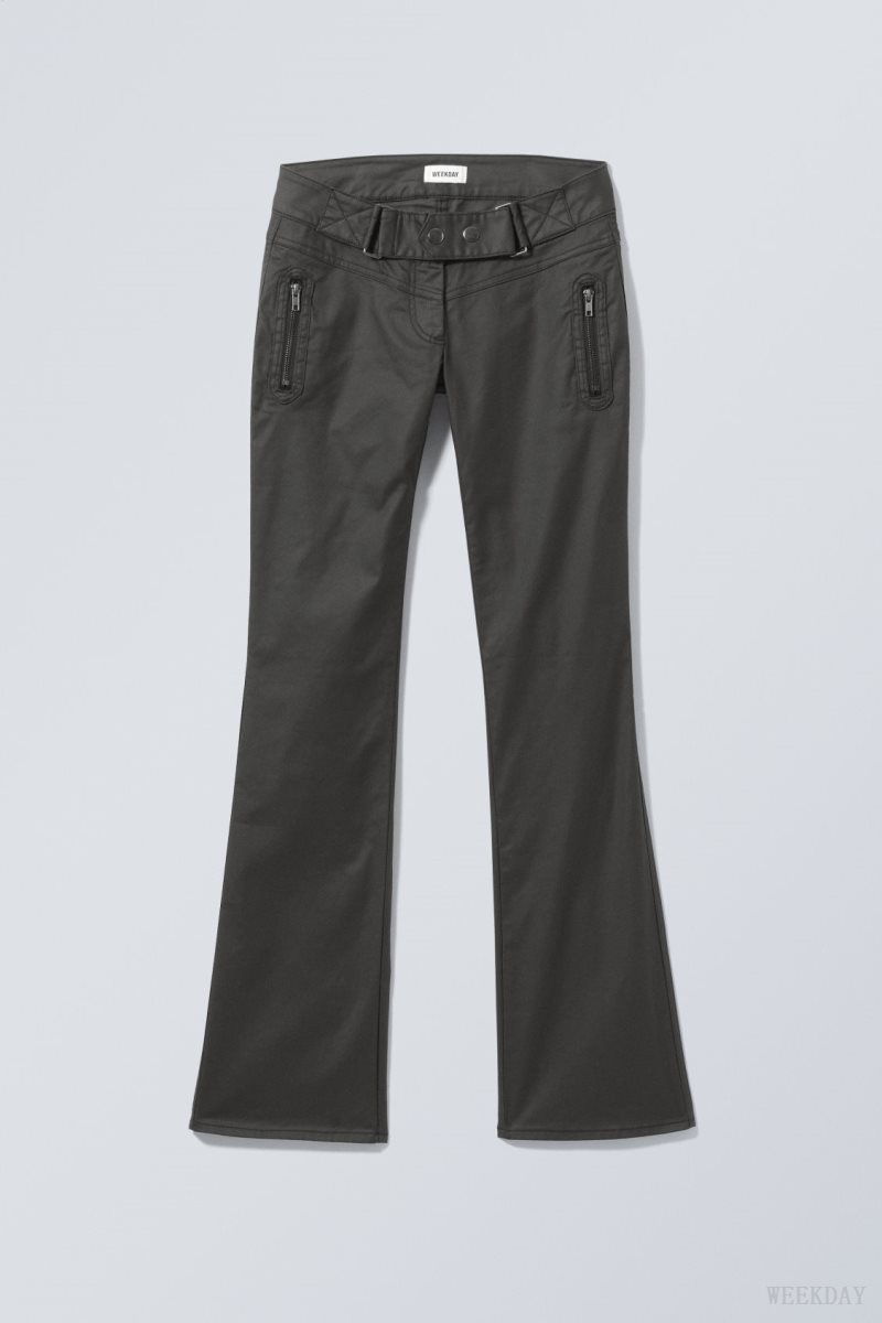 Weekday Jackie Low Waist Trousers ズボン レディース 黒 Japan | C3V-4528