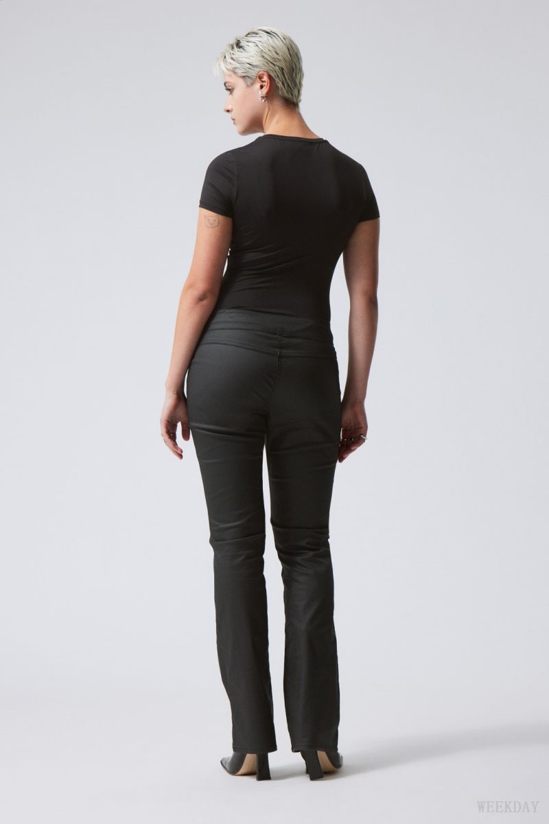 Weekday Jackie Low Waist Trousers ズボン レディース 黒 Japan | C3V-4528