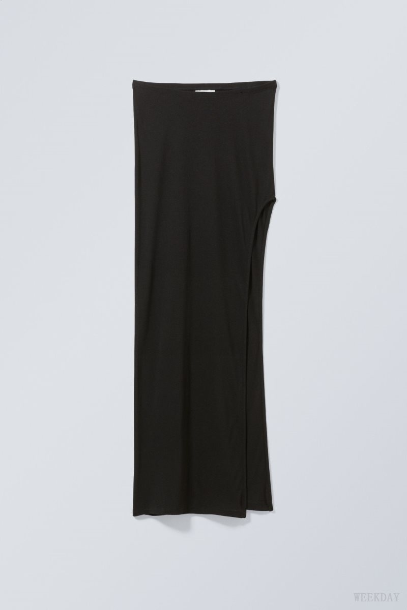 Weekday Joan Slit Skirt スカート レディース 黒 Japan | H8I-1037