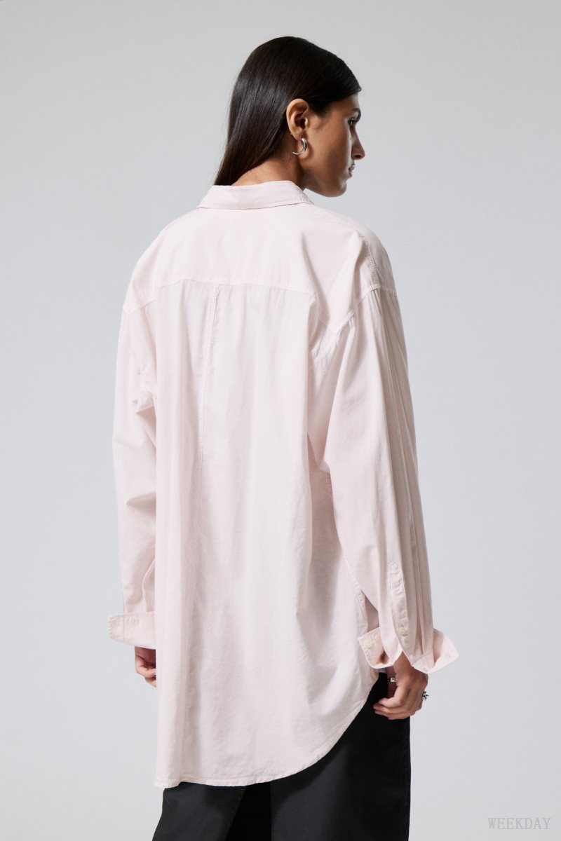Weekday Jody Oversized Shirt シャツ レディース ピンク Japan | J2H-5337